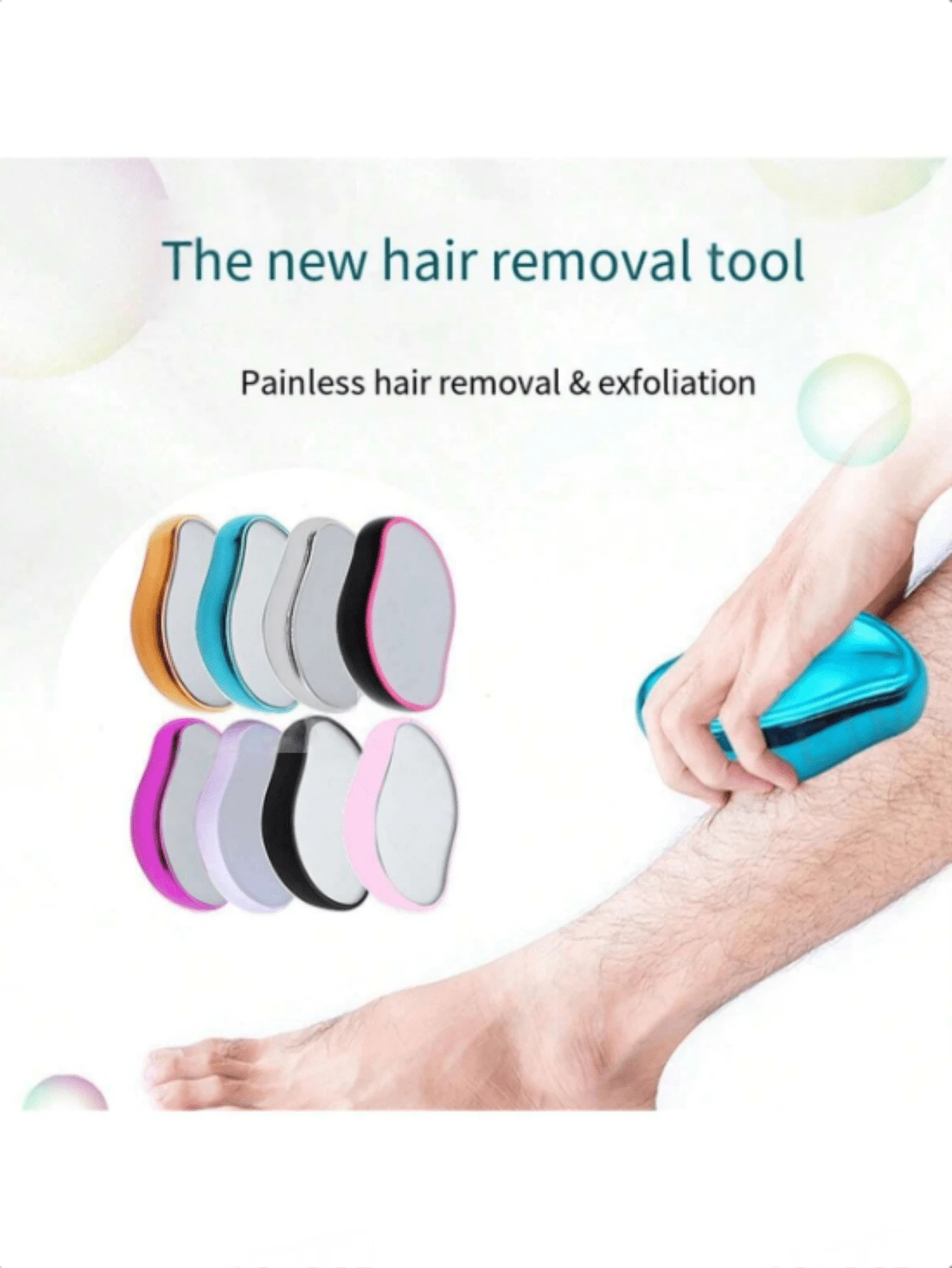 1pc Crystal Painless Hair Remover, Leg/Arm/Back Exfoliating Beauty Tool, Limited Edition Hot Seller - Upgraded Version - View 1