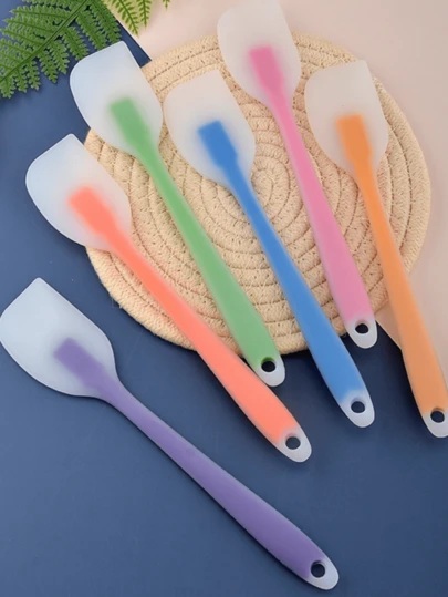 一体式半透明硅胶刮刀套装，大小号可选，奶油搅拌刮刀，蛋糕铲，适用于烘焙、奶油搅拌、蛋糕装饰、面团刮取、糕点制作、厨房烘焙等。