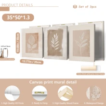 Bộ 3 tranh nghệ thuật đường nét thực vật màu be, tranh in lá cây tối giản, tranh canvas lá phong cách Boho, trang trí tường hiện đại, phù hợp cho phòng khách, phòng ngủ, nhà bếp, ký túc xá, văn phòng, quán cà phê, hành lang, phòng ăn và các không gian trang trí nhà khác, thích hợp cho sinh nhật, lễ tốt nghiệp và các dịp khác, có thể dùng làm tranh canvas treo tường, tranh nghệ thuật dành cho nữ giới thời trang, tranh nghệ thuật trích dẫn truyền cảm hứng, trang trí nhà cửa, tranh treo tường. - Màu be - Xem 14