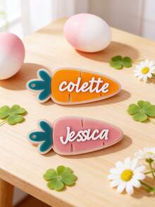 个性化复活节兔子铭牌 - 定制亚克力纪念品，复活节装饰礼品牌匾，可重复使用的复活节家居庆祝标牌，儿童和家庭复活节纪念装饰品 - C-復活節籃子裝飾 - 查看 4