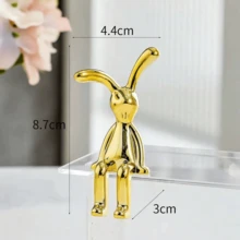 Đồ trang trí cửa gió và bảng điều khiển ô tô 3D sang trọng, hình thỏ tai dài mạ điện kiểu Bắc Âu có keo dán, đồ trang trí cửa gió ô tô dễ thương và thanh lịch, lý tưởng làm quà tặng Ngày Valentine và các ngày lễ cho phái nữ, tượng thỏ kim loại tuyệt đẹp để tô điểm cho xe của bạn, kẹp điều chỉnh chất lượng cao có thể được cố định chắc chắn trên cửa gió và bảng điều khiển. - A - Xem 9