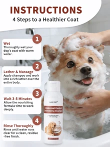 GJYC PET Champú profesional para perros para reducir el pelo suelto y el desprendimiento - Fórmula de control del pelaje inferior para reducir drásticamente el pelo suelto y el desprendimiento, frescura duradera, 100 ml - Multicolor - Ver 3