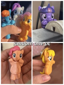 MY LITTLE PONY 1/2/3/4/5/6 Pcs Party Doll 3D Ornament With Cheek Support Small Statue Ornament, Random Mobile Phone Ornament, 6 Colors, Surprise Gift Party Small Gift Perfect Gift For Young People During Birthday, Christmas, Valentine's Day - A - View 17