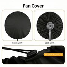 适用于直径 65-85 厘米工业风扇的重型黑色防尘罩，通用型，适用于各种工业风扇类型，防尘、防水、防风，适合工厂和工业用途，限时特价 - 黑色 - 查看 8