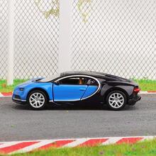 BURAGO Simulation 1:64 Alloy For Bugatti CHIRON Car Model Youngsters's Toy Car Ornament Sliding Car Model Toy Birthday Gift - Blue - View 3