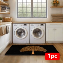 Thảm in họa tiết cây sự sống, chất liệu giả len - Thấm hút cao, dễ vệ sinh, phù hợp trang trí nhà cửa, phong cách nông trại, lối vào, trong nhà, phòng ngủ, nhà bếp, phòng ăn, văn phòng nhỏ/văn phòng tại nhà, bồn rửa, phòng giặt, thảm chùi chân, thảm bếp, thảm chống trơn trượt. - Nhiều màu - Xem 16