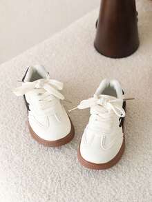 1双童鞋，女童低帮帆布鞋 - 米色 - 查看 4