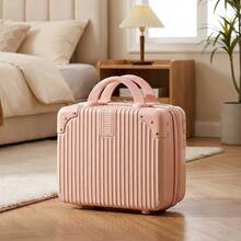14英寸复古手提行李箱，迷你旅行箱，轻便密码盒，旅行收纳包，粉色化妆包，蝴蝶贴纸，送给女孩的理想礼物，创意生日礼物，个性化礼物，趣味礼物，送给妈妈的礼物，友谊礼物，适用于客厅、卧室、家居收纳、厨房、宿舍、办公室、储物 - 彩色 - 查看 8