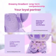 Disney 迪士尼史迪奇毛绒玩偶，正版卡通玩偶，可爱毛绒玩具，生日礼物，装饰抱枕 - 12號安琪薰衣草系列(抱花款) - 查看 4