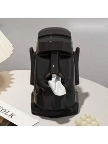 1个多功能创意纸巾盒，复古石雕设计，家用多功能桌面耳机架，适用于客厅/卧室，可作耳机架、眼镜架，完美的复活节礼物 - 彩色 - 查看 6