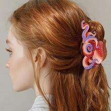 巨型章鱼发爪夹 – 适用于浓密头发的新奇树脂夹 - 第一版章魚 - 查看 10