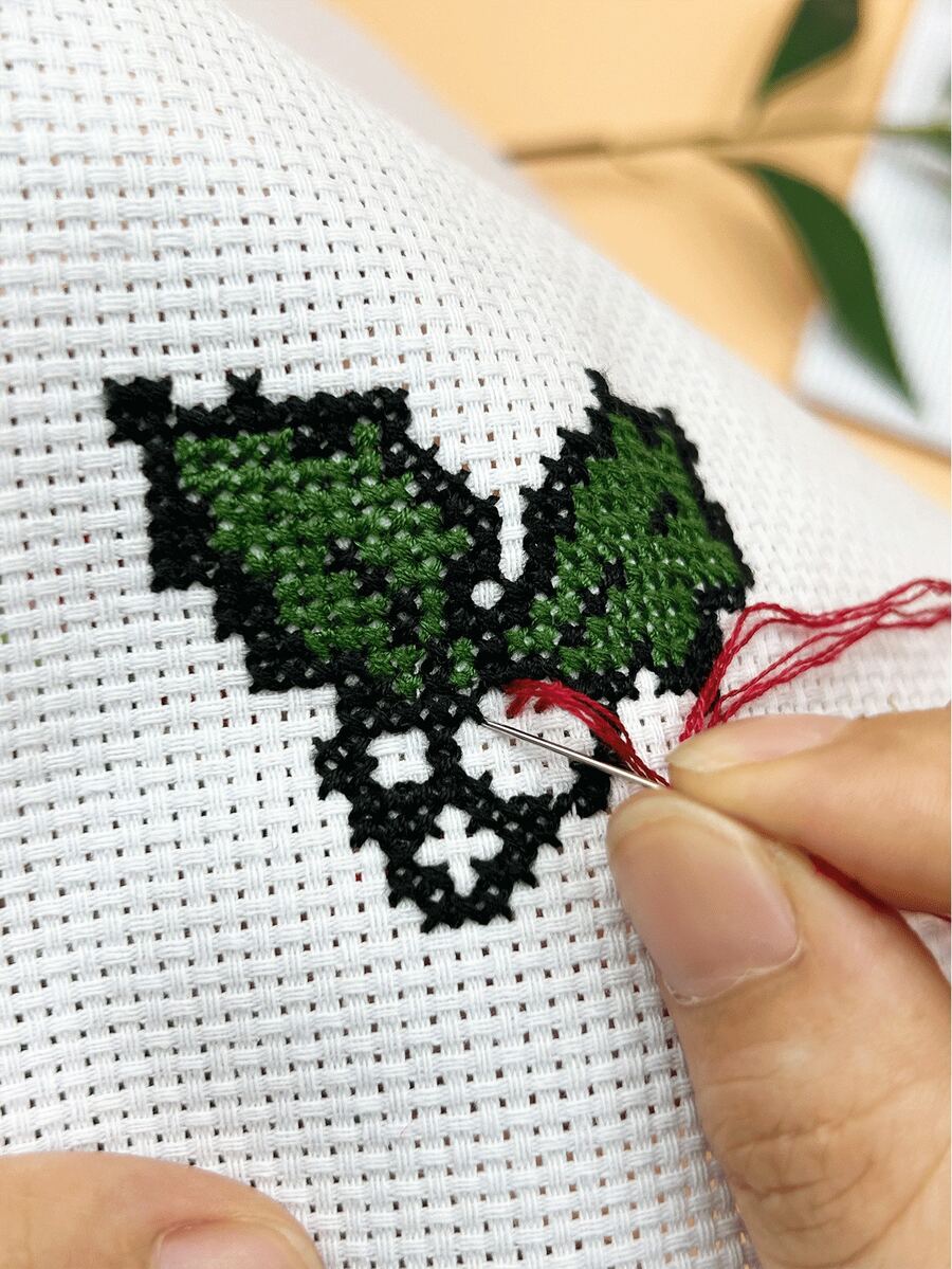 10pcs White Aida Cross Stitch Fabric - 14ct And 11ct Options Available, Clear Grid, For DIY Embroidery, Hand Wash Only - 25*25cm 10 Sheets - View 1