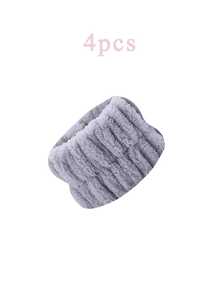 Bộ 8PCS/6PCS/4PCS/2PCS/1PC - Vòng đeo tay phòng tắm, vòng đeo tay co giãn đơn sắc đơn giản, vòng đeo tay rửa mặt thấm hút, vòng đeo tay thấm ẩm cho nữ, chống mồ hôi khi trang điểm và thể thao, dùng để rửa mặt, rửa tay - Nhiều màu - Xem 24