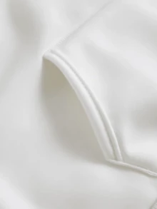 Sudadera blanca con estampado de gato abstracto y detalles florales, ideal para caminatas al aire libre. - Blanco - Ver 6