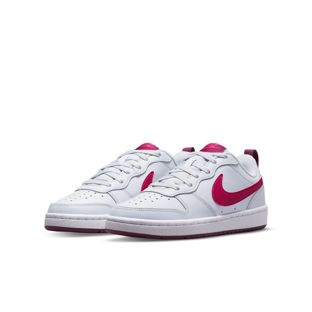 Nike Court Borough Low 2休閒 耐磨 低筒 兒童板鞋 BQ5448-015 - 白色 - 查看 1