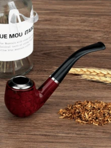 1/2 優雅煙斗，抽菸配件，附可清洗微濾網，創意情人節禮物，送給男士的完美禮物 - 1套 - 查看 3
