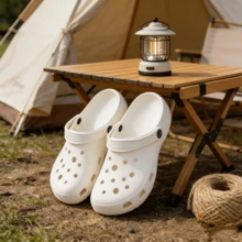 MINISO New Women's Summer Outdoor Sandals, Thick Sole Anti-Slip Breathable Hollow Shoes, Women's Fashion Breathable Slippers - White - View 6