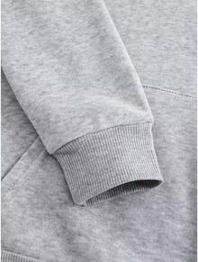 Brooklyn New York Unisex Fleece Sweatshirt, Long Sleeve, Flannel Lined, With Pocket And Kangaroo Hood, Warm For Winter - Xám - Xem 3