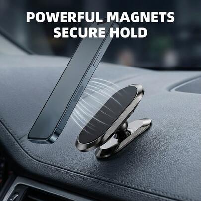 迷你磁吸手机支架，车载导航磁吸支架，360°旋转，强磁力，小巧便携，快速安装，稳固可靠，适用于办公室、学习、居家、旅行、观看视频、上网课等多种场合，多功能支架