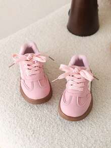 1双童鞋，女童低帮帆布鞋 - 粉色 - 查看 6