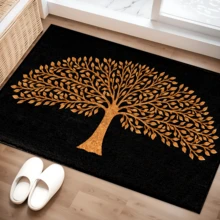 Thảm in họa tiết cây sự sống, chất liệu giả len - Thấm hút cao, dễ vệ sinh, phù hợp trang trí nhà cửa, phong cách nông trại, lối vào, trong nhà, phòng ngủ, nhà bếp, phòng ăn, văn phòng nhỏ/văn phòng tại nhà, bồn rửa, phòng giặt, thảm chùi chân, thảm bếp, thảm chống trơn trượt. - Nhiều màu - Xem 3