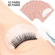 10 miếng/50 miếng dán nối mi ít gây dị ứng, thích hợp cho nối mi, miếng dán mắt hình chữ U không chứa sợi, không gây kích ứng, không cần dụng cụ nối mi điện. - Nhiều màu - Xem 1