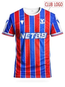 水晶宫 25/26 赛季主场定制男士足球球衣，舒适圆领运动衫，柔软轻盈，可个性化定制，适合足球训练、休闲穿着及作为礼物 - 藍色 - 查看 4