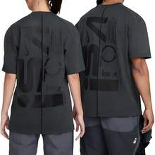 Nike Retro Graphic Print Crew Neck Pullover Loose Short Sleeve T-Shirt, Unisex, Black - 黑色 - 查看 5