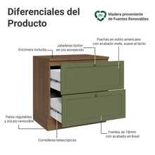 MADESA Baker's Racks - Brown and Green - View 3