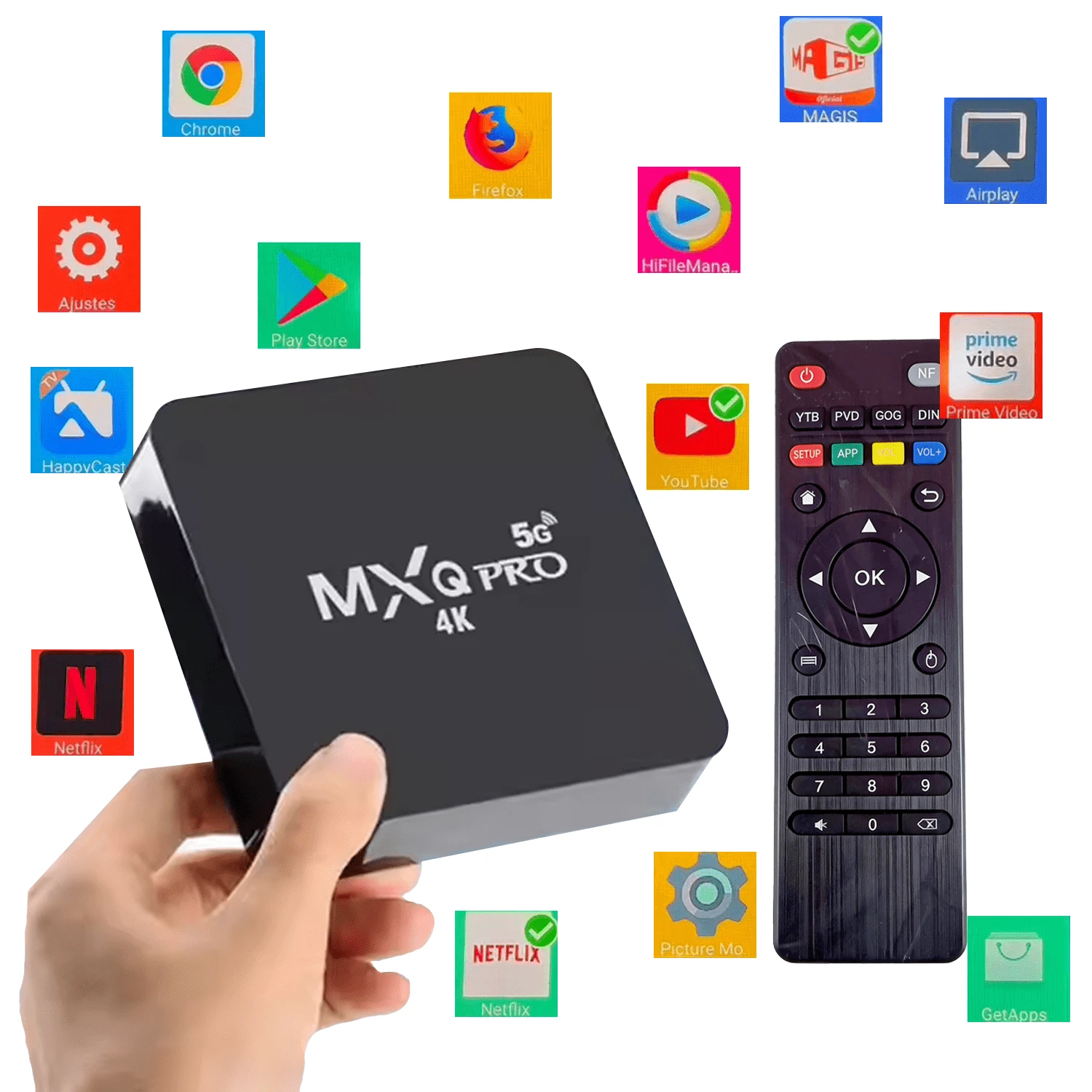 TV BOX,Android 13.0,2.4G/5.8G WIFI - Tipo de Enchufe A USA (110-127V) - Ver 1