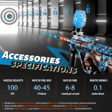 AUG Electric Gel Ball Blaster – Outdoor Toy Gun For Perfect For Park Battles & Backyard Adventures! – Perfect Gift For Birthdays, Easter, Halloween, Thanksgiving, Etc. (Water Bullets Not Included) - Multicolor - View 2