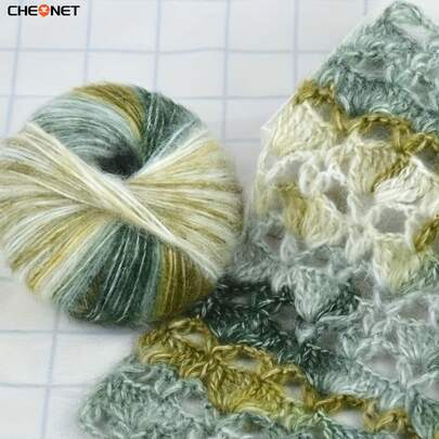 CHEONET Gradient Rainbow Garn, Mjukt Garn, Färgglatt Garn, Lämpligt För Stickning, Virkning, Mode & Varma DIY Tröjor, Jackor, Mössor, Vantar, Halsdukar