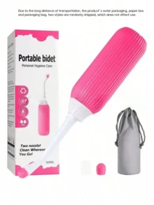 1pc Portable Travel Bidet Bottle, Leak-Proof Perineal Cleansing Spray Bottle, Portable Feminine Hygiene Cleaner, Large Capacity Handheld Travel Bidet, 350ml, Random Style Carrying Pouch - Multicolor - View 25