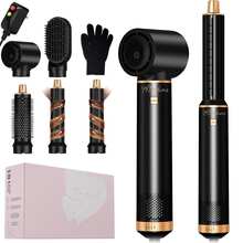 ATOPSKINS 五合一热风造型器/吹风机 - 负离子护发，可拆卸设计，触感柔软，打造蓬松造型，干湿两用，母亲节礼物，情人节礼物，男友礼物，圣帕特里克节礼物，粉色可爱款 - 美規A型插(110-127V) - 查看 13