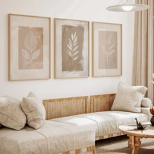 Bộ 3 tranh nghệ thuật đường nét thực vật màu be, tranh in lá cây tối giản, tranh canvas lá phong cách Boho, trang trí tường hiện đại, phù hợp cho phòng khách, phòng ngủ, nhà bếp, ký túc xá, văn phòng, quán cà phê, hành lang, phòng ăn và các không gian trang trí nhà khác, thích hợp cho sinh nhật, lễ tốt nghiệp và các dịp khác, có thể dùng làm tranh canvas treo tường, tranh nghệ thuật dành cho nữ giới thời trang, tranh nghệ thuật trích dẫn truyền cảm hứng, trang trí nhà cửa, tranh treo tường. - Màu be - Xem 3
