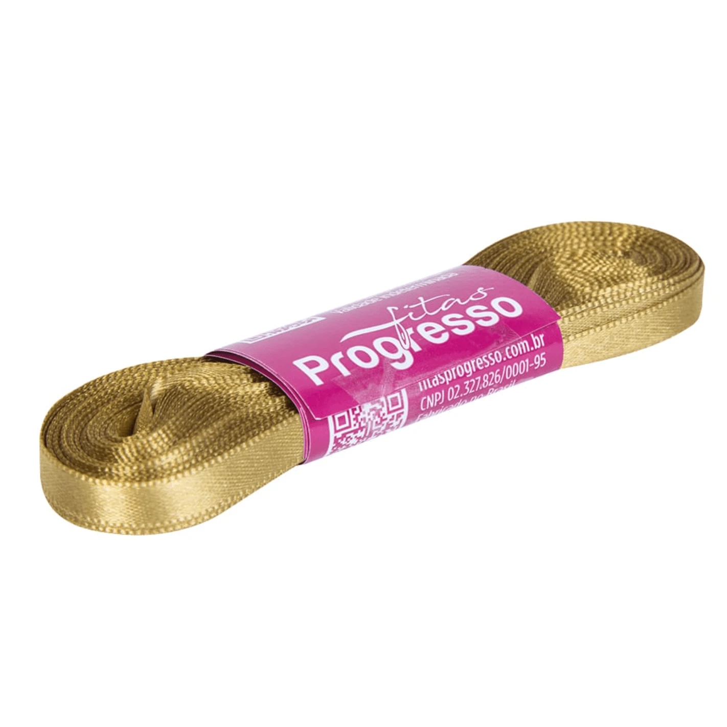 Satin Ribbon, 7mm Wide, In 10m Lengths. - GOLDEN (color 1389) - View 1