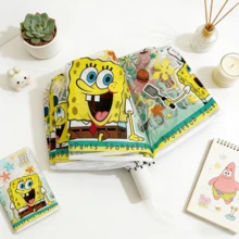 1pc Spongebob Printed Foldable Transparent Umbrella, Cute Spongebob All-Over Print Design For Women/Girls - Fun Cartoon Details, Super Eye-Catching! - Multicolor - View 2
