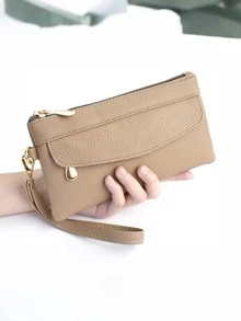 1 Pc Women Clutch Bag Fashion Long Wallet Clutch Coin Pouch Bag Card Holder Zip Purse Business Bag - Multicolor - View 15