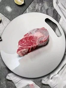 3pcs/Set 30*40cm, 23*34cm, 20*30*15*25cm High Quality Titanium Steel Cutting Boards - Double-Sided, Stainless Steel, Smooth Surface, Suitable For Kitchen And Dining Table Use - Multicolor - View 18
