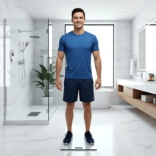 1 件电子体重秤，精准秤，家用小型 26.01 厘米，智能精准人体秤，体重秤，家用称重使用 2 节 AAA 电池（不含电池），家居用品，返校用品 - 彩色 - 查看 2