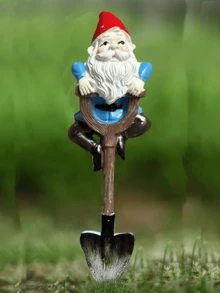 青蛙摆件花园雕像户外装饰青蛙带铲子植物装饰景观树脂雕塑礼品艺术配件动物摆件，适用于庭院草坪露台户外后院家居花盆 - 多款式 - 查看 15