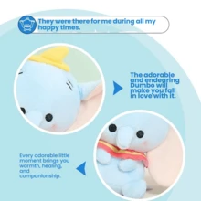 Disney 迪士尼正版小飞象毛绒玩具，柔软卡通毛绒玩偶，生日礼物 - 9號圓滾滾懶洋洋(小飛象) - 查看 3