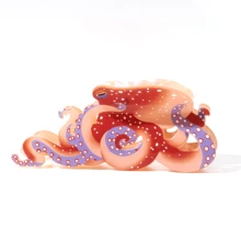 巨型章鱼发爪夹 – 适用于浓密头发的新奇树脂夹 - 第一版章魚 - 查看 6