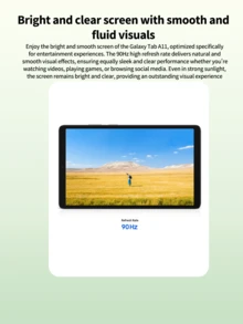 Samsung Galaxy Tab A11 Tablet | 10.1-Inch Vivid Display | Multi-Core Processor | Generous Storage With MicroSD Slot | Long-Lasting Battery | Ultra-Slim & Lightweight | Includes Fast Charger | Elegant Gray - Grey - View 7