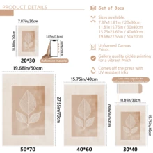 Bộ 3 tranh nghệ thuật đường nét thực vật màu be, tranh in lá cây tối giản, tranh canvas lá phong cách Boho, trang trí tường hiện đại, phù hợp cho phòng khách, phòng ngủ, nhà bếp, ký túc xá, văn phòng, quán cà phê, hành lang, phòng ăn và các không gian trang trí nhà khác, thích hợp cho sinh nhật, lễ tốt nghiệp và các dịp khác, có thể dùng làm tranh canvas treo tường, tranh nghệ thuật dành cho nữ giới thời trang, tranh nghệ thuật trích dẫn truyền cảm hứng, trang trí nhà cửa, tranh treo tường. - Màu be - Xem 7