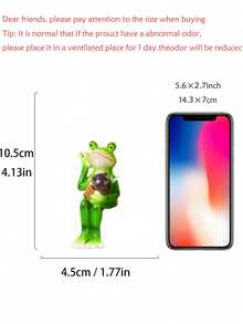 1pc Whimsical Frog Resin Ornament With Milk Tea Bucket - Hand-Painted, Ideal For Garden, Patio, And Home Decor - Perfect Christmas & Thanksgiving Gift, Frog Garden Decor - Frog - View 7