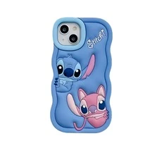 This New Disney Character Stitch 3D Wave Anti-Drop Phone Case Is Compatible With Apple IPhones 14/15 (11, 12, 12pro, 12pm, 13, 13p, 13promax, 14, 14pro, 14promax, 14plus, 15, 15pro, 15plus, 15pm, 16, 16pro, 16plus, 16promax, 17, 17pro, 17promax). It's The Perfect Gift For Friends And Family. Stylish Phone Case With Fun Emojidesigns,  Lightweight, And Durable.Iphonecase,Phone Accsesories,Travel Essential,Valentine's Day,Polka Dot,Iphoneaccsesories, - 藍色 - 查看 6