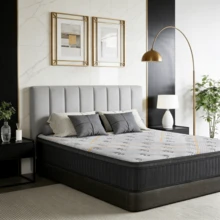 High Quality High Rebound Full Size Individual Innnerspring Freshing Cooled Gel Memory Foam Hybrid Comfortable Cushion Medium Firm Bed Mattress 12 In 10 In - Màu xám đen - Xem 2