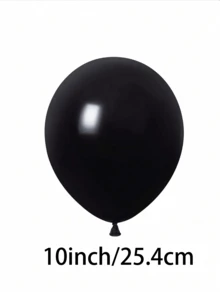 30 pièces Ensemble de ballons en latex noirs, convient pour les mariages, les fiançailles, le Nouvel An, Diwali, Pâques, la Saint-Nicolas, l'Oktoberfest et les célébrations du Jour des Morts, décorations de fête polyvalentes sans électricité - Noir - Voir 3