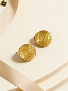 Exaggerated Creative Personalized Ear Studs With Asymmetrical Geometric Mirror Surface, Fashionable - Multicolor - View 5